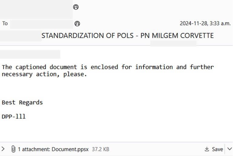 Figure 2: Phishing email