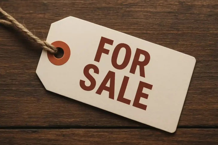 For sale tag