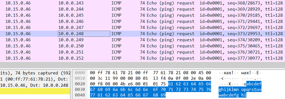 Scanning the network