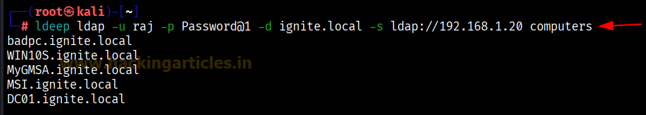 Active Directory Enumeration using Ldeep