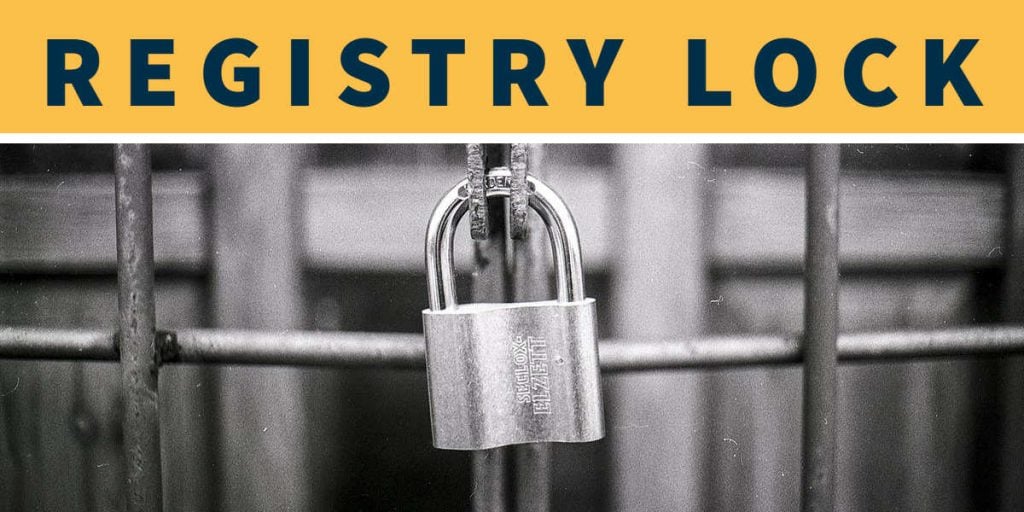 Picture of lock on bars with the words