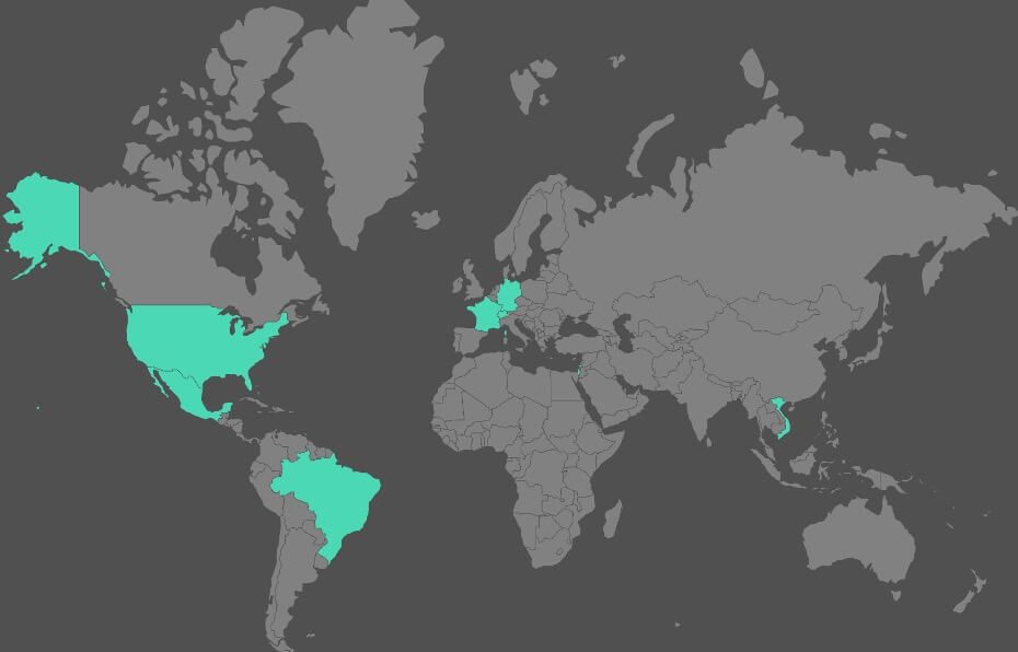 Figure 9: Affected countries