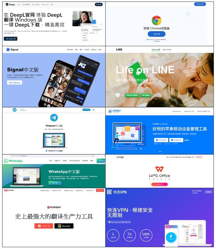 Figure 3: Fake websites